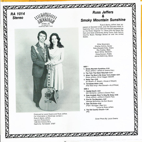 Russ & Becky Jeffers : Smoky Mountain Sunshine (LP, Album)