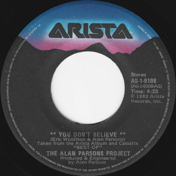The Alan Parsons Project : You Don't Believe / Lucifer (7")