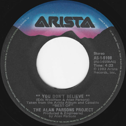 The Alan Parsons Project : You Don't Believe / Lucifer (7")