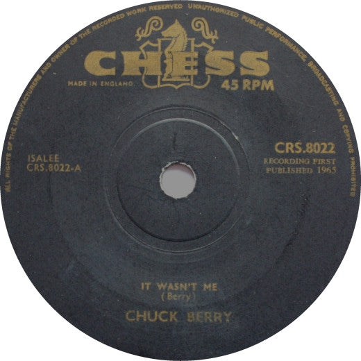 Chuck Berry : It Wasn't Me (7", Mono, Sol)