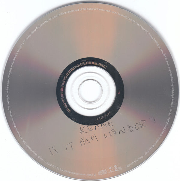 Keane : Is It Any Wonder? (CD, Single, Promo, Car)