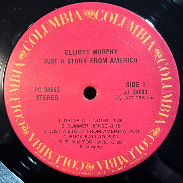 Elliott Murphy : Just A Story From America (LP, Album)