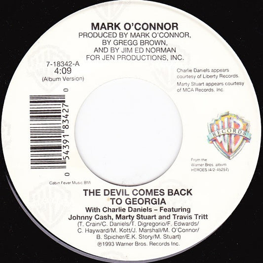 Mark O'Connor With Charlie Daniels / Mark O'Connor With  Doug Kershaw : The Devil Comes Back To Georgia / Diggy Diggy Lo (7", Spe)