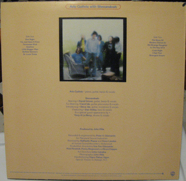 Arlo Guthrie With Shenandoah (2) : One Night (LP, Album)
