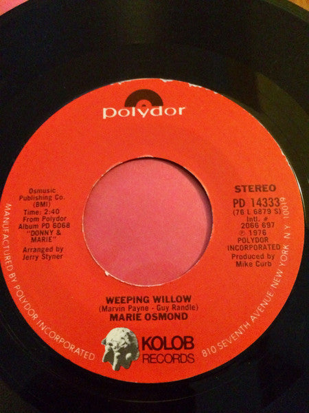 Marie Osmond : "A" My Name Is Alice / Weeping Willow (7", Single)