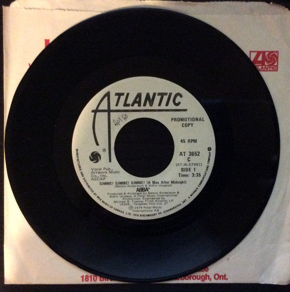 ABBA : Gimme! Gimme! Gimme! (A Man After Midnight) (7", Single, Promo)