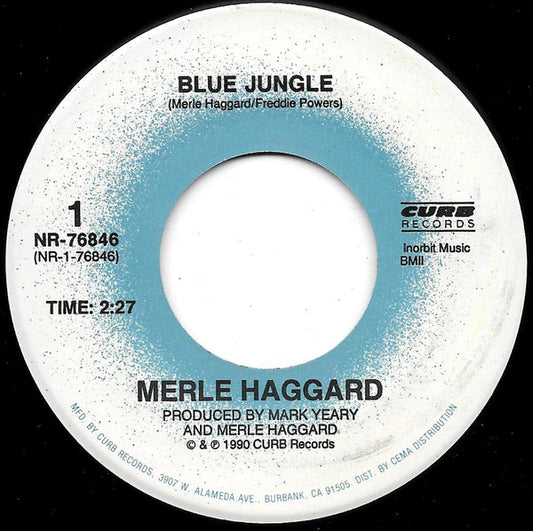 Merle Haggard : Blue Jungle / Me And Crippled Soldiers (7", Single)