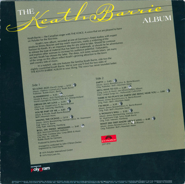 Keath Barrie : The Keath Barrie Album (LP)