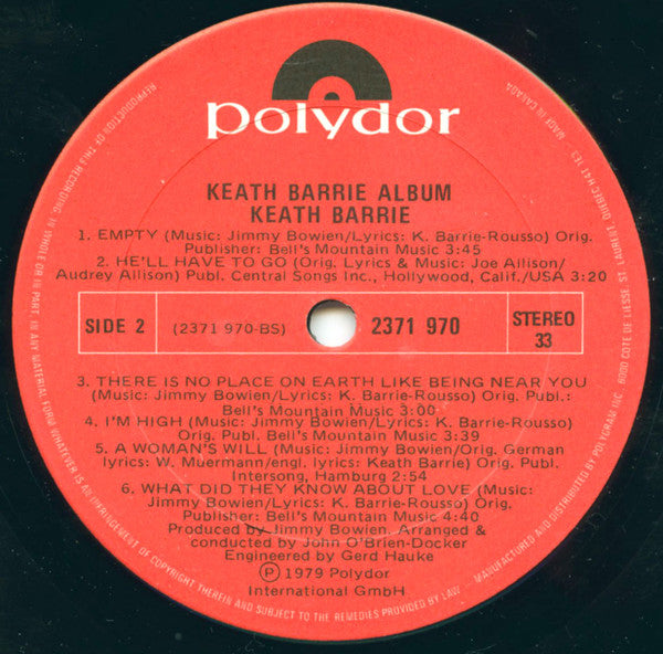 Keath Barrie : The Keath Barrie Album (LP)