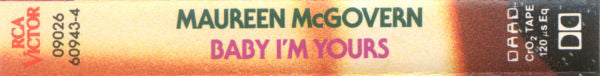 Maureen McGovern : Baby I'm Yours (Cass, Comp, CrO)