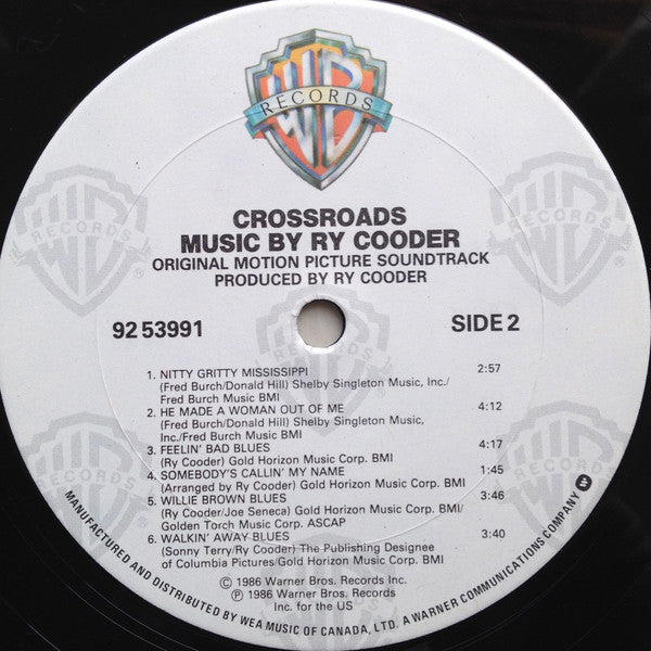 Ry Cooder : Crossroads - Original Motion Picture Soundtrack (LP, Album)