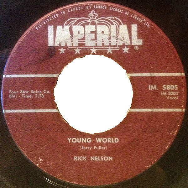 Ricky Nelson (2) : Young World / Summertime (7", Single)