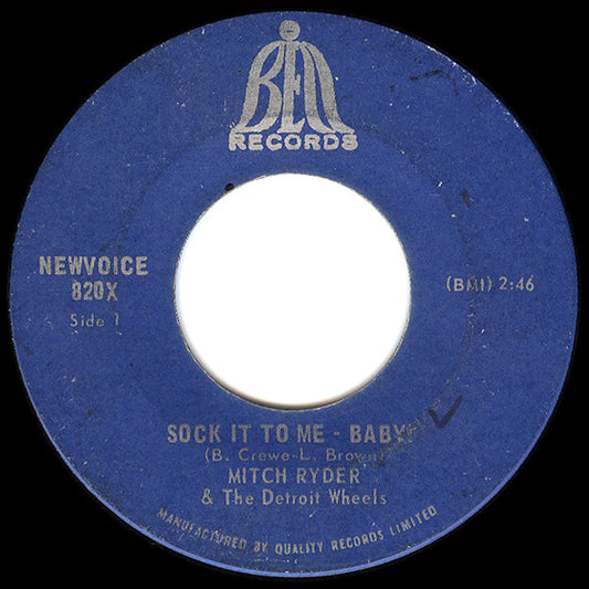 Mitch Ryder And The Detroit Wheels* : Sock It To Me - Baby! / I Never Had It Better (7", Single)