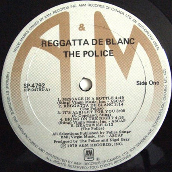 The Police : Reggatta De Blanc (LP, Album)
