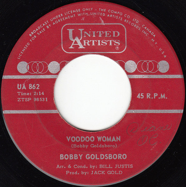 Bobby Goldsboro : Voodoo Woman / It Breaks My Heart (7")