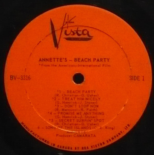 Annette (7) : Beach Party (LP, Album, Mono)