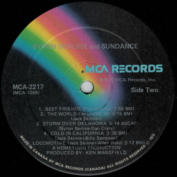 Byron Berline & Sundance : Byron Berline And Sundance (LP, Album)