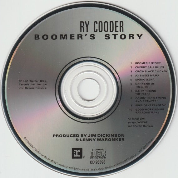 Ry Cooder : Boomer's Story (CD, Album, RE)