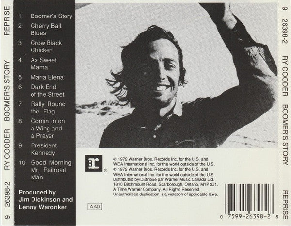 Ry Cooder : Boomer's Story (CD, Album, RE)