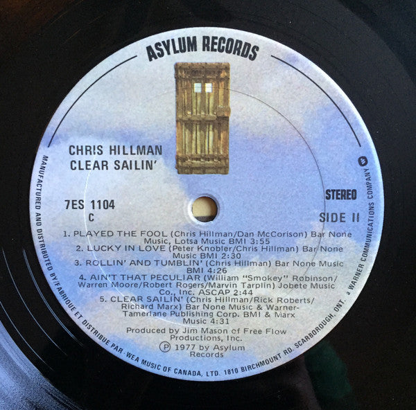 Chris Hillman : Clear Sailin' (LP, Album)