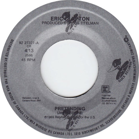 Eric Clapton : Pretending (7", Single)
