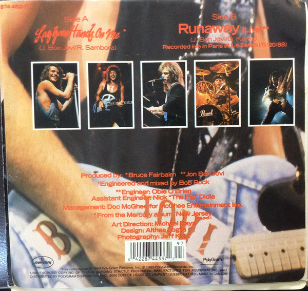 Bon Jovi : Lay Your Hands On Me (7", Single)