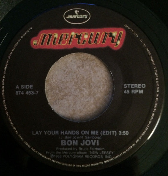 Bon Jovi : Lay Your Hands On Me (7", Single)