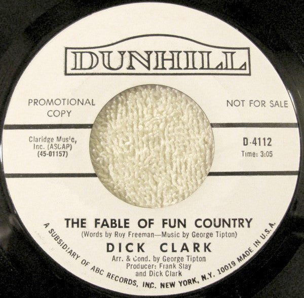 Dick Clark (2) : Open Letter To The Older Generation / The Fable Of Fun Country (7", Promo)