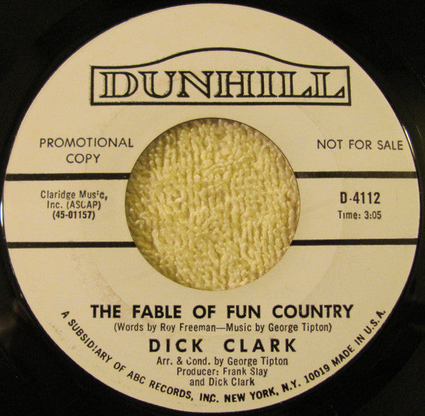 Dick Clark (2) : Open Letter To The Older Generation / The Fable Of Fun Country (7", Promo)