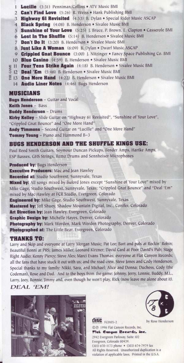 Bugs Henderson And The Shuffle Kings* : Four Tens Strike Again (CD, Album)