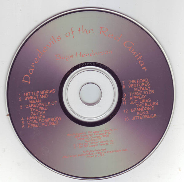 Bugs Henderson : Daredevils Of The Red Guitar (CD, Album)
