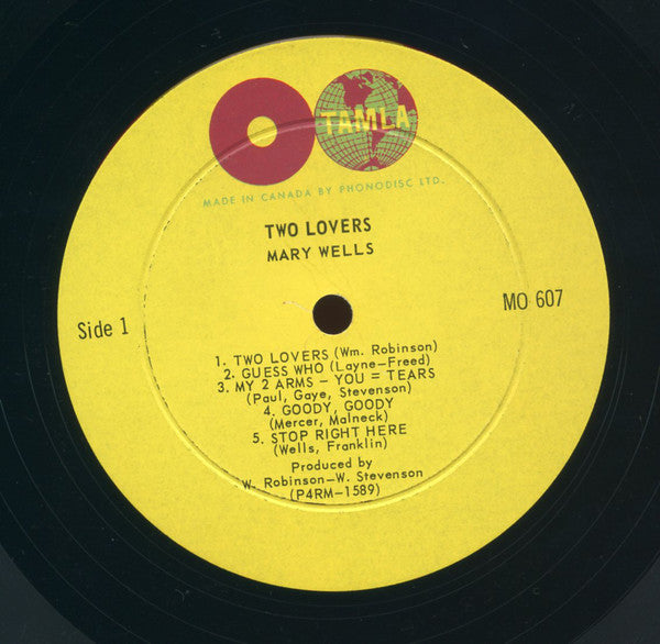 Mary Wells : Two Lovers (LP, Album, Mono)