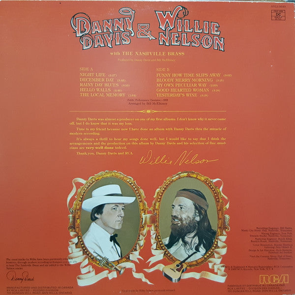 Danny Davis (4) & Willie Nelson With The Nashville Brass* : Danny Davis & Willie Nelson With The Nashville Brass (LP, Album)