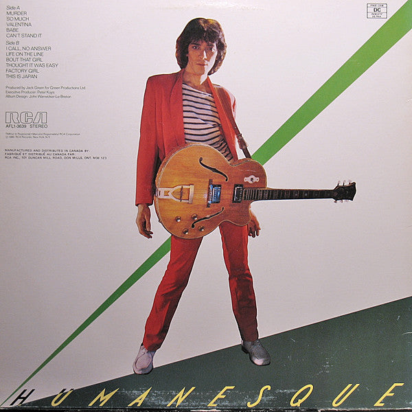 Jack Green : Humanesque (LP, Album)