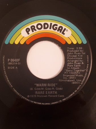 Rare Earth : Warm Ride (7")