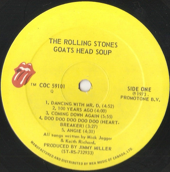 The Rolling Stones : Goats Head Soup (LP, Album, RE, Gat)