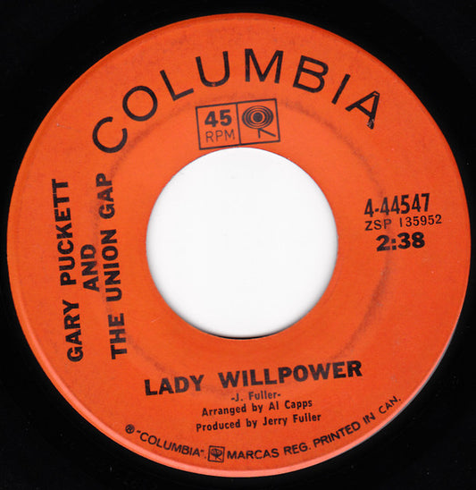 Gary Puckett & The Union Gap : Lady Willpower / Daylight Stranger (7", Single)