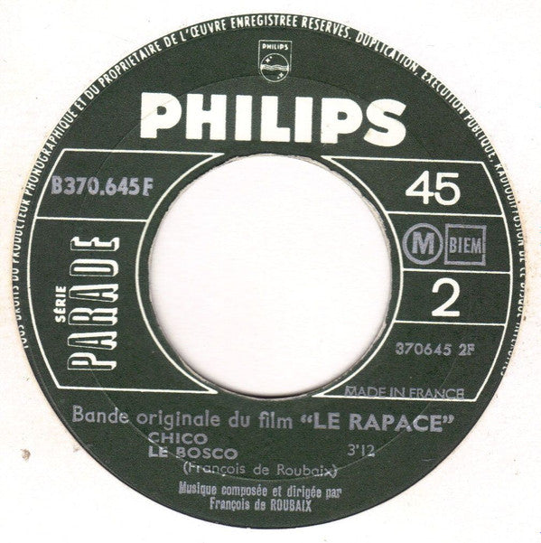 François De Roubaix : Le Rapace (Bande Originale Du Film) (7", Single, Gre)