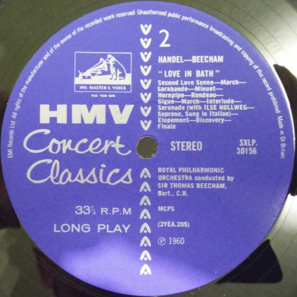 Georg Friedrich Händel - Sir Thomas Beecham, Royal Philharmonic Orchestra, Sir Thomas Beecham : Love in Bath (LP, Album)