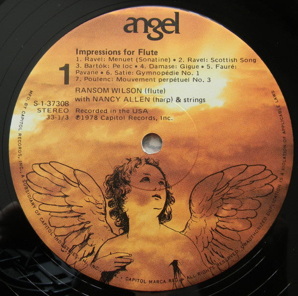 Ransom Wilson With Nancy Allen (2) : Impressions For Flute (LP, Album)