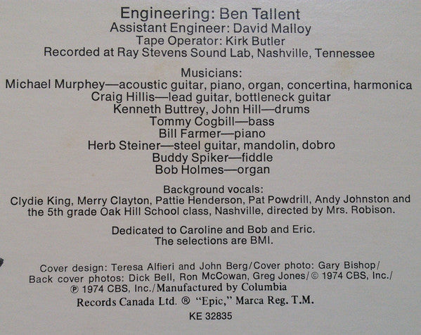 Michael Murphey* : Michael Murphey (LP, Album)