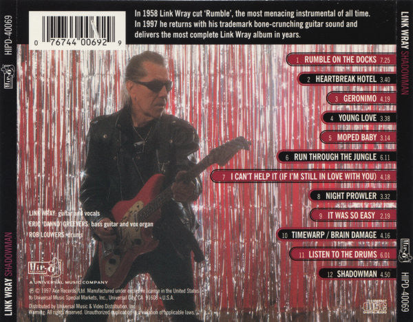 Link Wray : Shadowman (CD, Album)