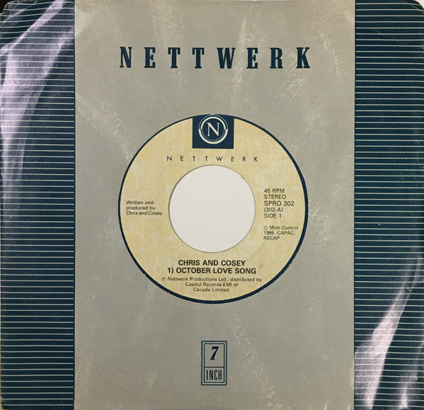 Chris & Cosey : October Love Song (7", Single, RE)