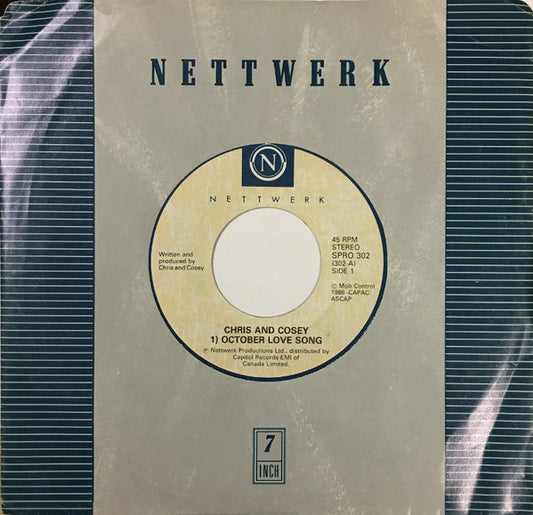 Chris & Cosey : October Love Song (7", Single, RE)