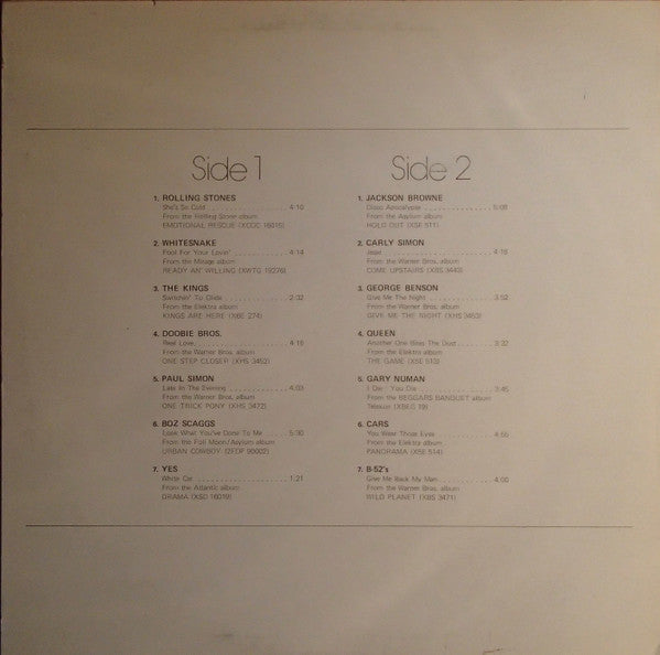 Various : WEA Sampler Volume 1 (LP, Promo, Smplr)