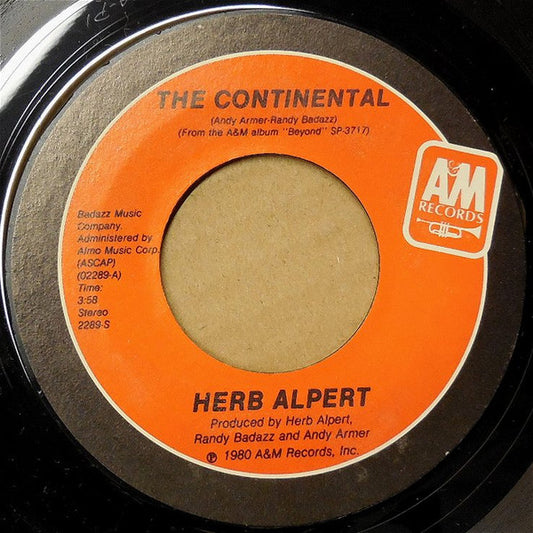 Herb Alpert : The Continental (7", Single)