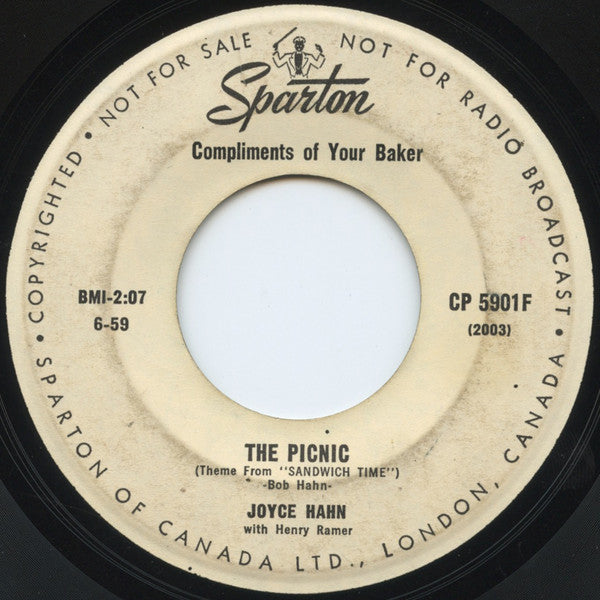 Joyce Hahn : The Picnic / I Cried And Cried (7", You)