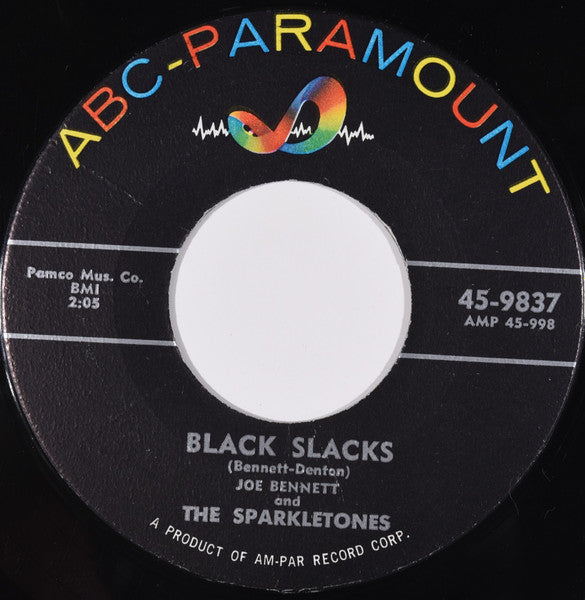 Joe Bennett And The Sparkletones : Black Slacks / Boppin' Rock Boogie (7", Single, Styrene)
