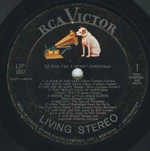 Harry Belafonte : To Wish You A Merry Christmas (LP, Album)