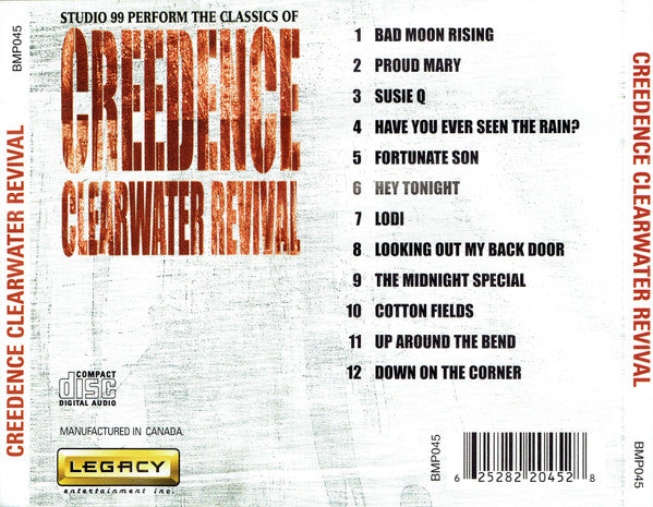 Studio 99 : Studio 99 Perform The Classics Of Creedence Clearwater Revival (CD, Album)